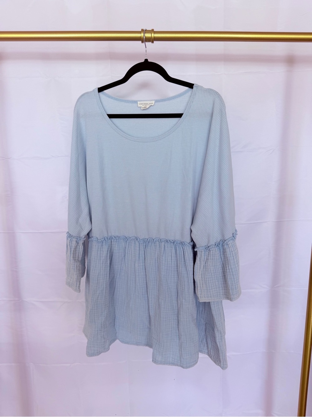 3/4 sleeve babydoll top
